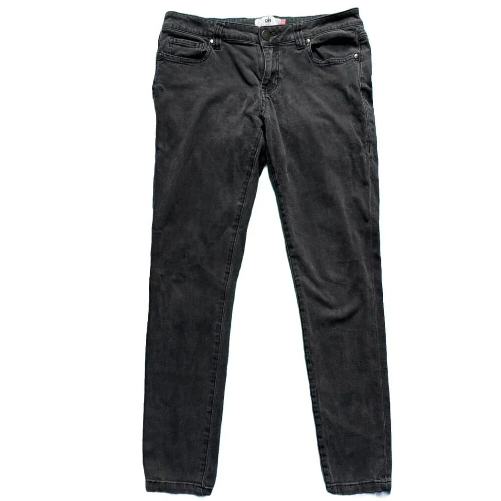 CAbi Women's Skinny Jeans in Washed Black